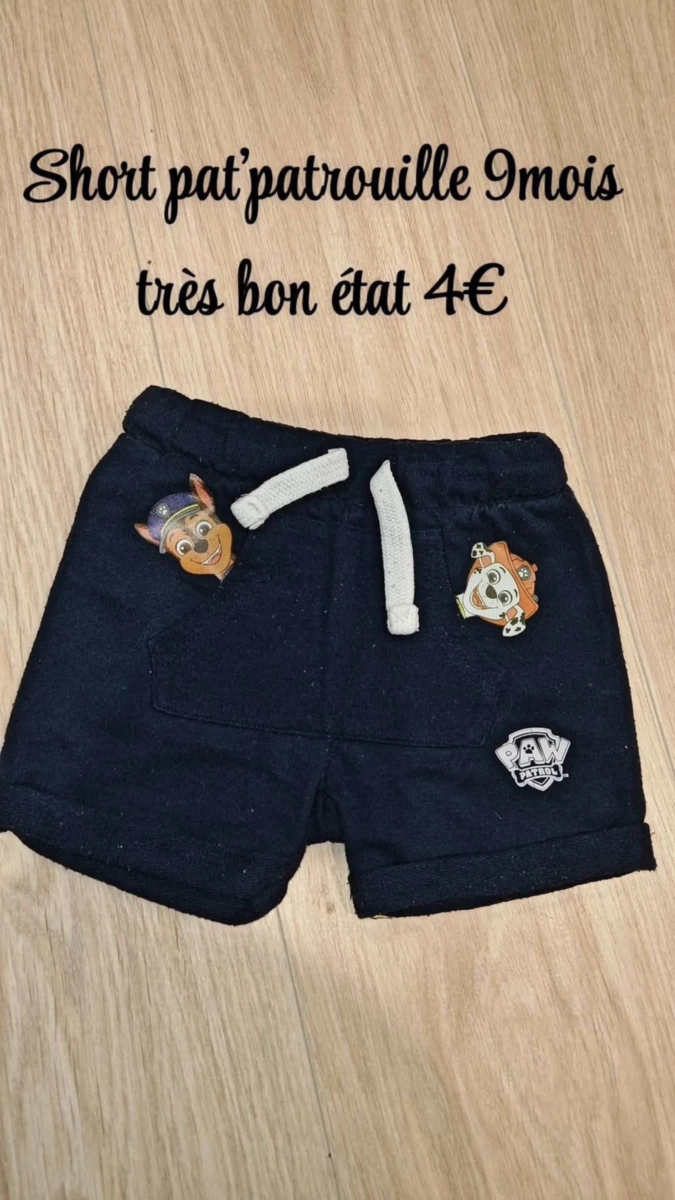 Short pat'patrouille 9mois 🌹